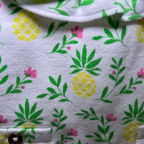 Janie and Jack Baby Girl Pineapple and Floral Ruffle Top Size 3-6 Months - Picture 4 of 5